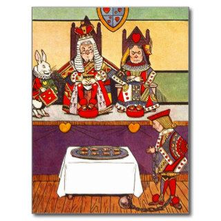 Alice in Wonderland Trial of the Knave of Hearts Post Card