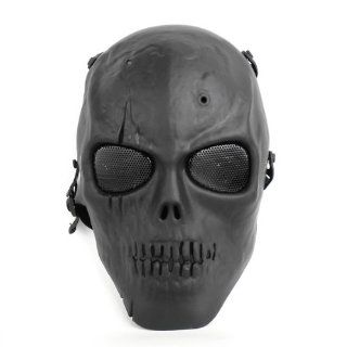 Daditong Army Mesh Full Face Skeleton Mask Airsoft Game Skull Black : Sports & Outdoors