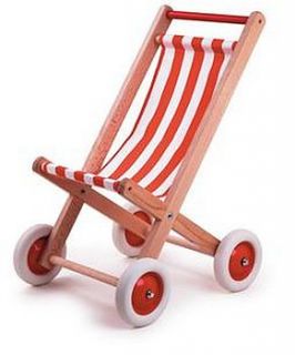 red and white striped wooden buggy by little ella james