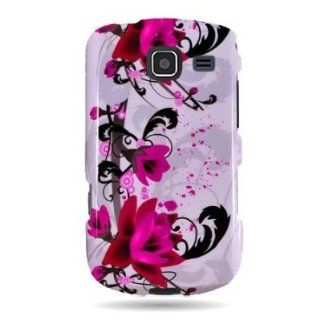 Purple Lily Design Hard Case Cover for Samsung Freeform 4 R390: Cell Phones & Accessories