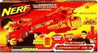 Nerf N strike Longshot Cs 6 Exclusive Color Red.: Toys & Games