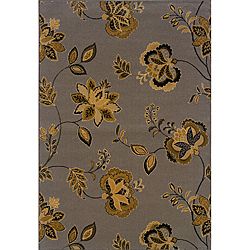 Grey/gold Transitional Floral Area Rug (310 X 55)