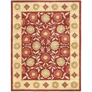 Handmade Heritage Khor Red/ Beige Wool Rug (96 X 136)