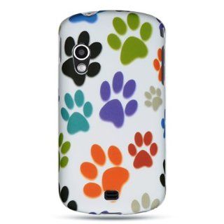 VMG 3 ITEM COMBO Samsung Stratosphere i405 Case   White Rainbow Paw Print Flower Design Hard 2 Pc Plastic Snap On Case Cover + LCD Clear Screen Protector + Premium Car Charger for Samsung Stratosphere i405 Verizon Wireless Cell Phone [3 ITEM COMBO BUNDLE S