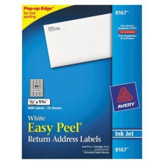 Avery® 1/2 x 1 3/4 Inkjet Easy Peel Return A