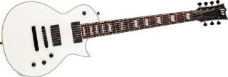 ESP LTD EC 407 7 String Electric Guitar Snow White Satin: Musical Instruments