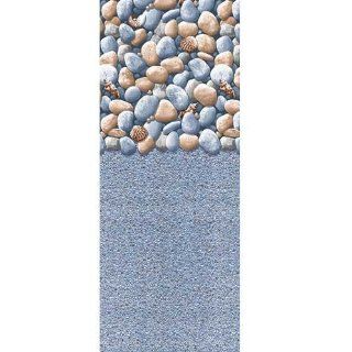 24 ft. Round Overlap Above Ground Pool Liner   Rock Island   20 Gauge : Swimming Pool Liners : Patio, Lawn & Garden