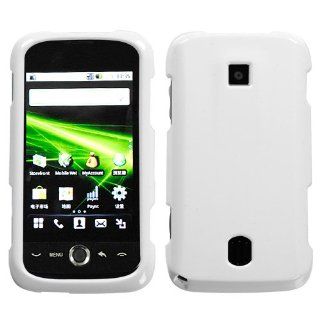 Hard Protector Skin Cover Cell Phone Case for Huawei Ascend M860 Cricket   Solid Ivory White: Cell Phones & Accessories