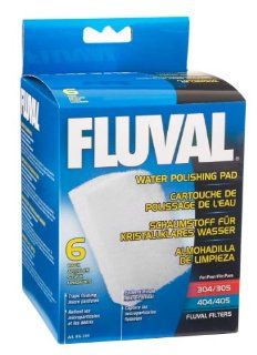 Fluval Fine Filter Water Polishing Pad for 304/305/404/405 Models   6 Pack : Aquarium Filter Accessories : Pet Supplies