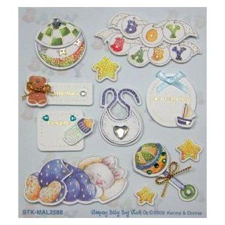 12 Pack 3D STIX SLEEPING BABY BOY Papercraft, Scrapbooking (Source Book): Office Products