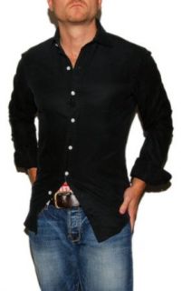 Polo Ralph Lauren Mens Dress Shirt Stanton Custom Fit Silk Black Small: Clothing