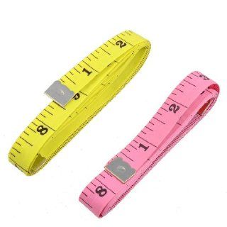 Sodial(r) 2 Pcs Soft Flexible Tailor Seamstress Ruler Measure Tape 1.5m (Random Color)