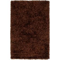 Polyester Hand woven Brown Woodford Ultra Plush Shag Rug (33 X 53)