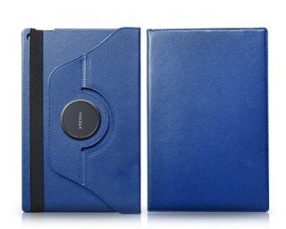 Rotating Series Sony Xperia Tablet Z Flip Leather Case   Blue: Cell Phones & Accessories