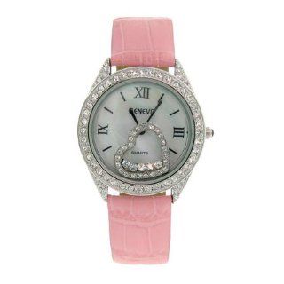 Chopard Inspired Floating Diamonds Pink Fashion Watch  Clearance Final Sale Eve's Addiction Jewelry