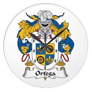 Ortega Family Crest Wallclock