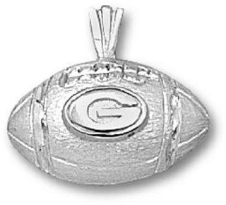 NFL Green Bay Packers G Football Pendant   Sterling Silver  Sports Fan Pendants  Sports & Outdoors