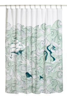 Shower Power Shower Curtain in Owl Clean  Mod Retro Vintage Bath