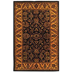 Safavieh Handmade Golden Jaipur Black/ Gold Wool Rug (5 X 8)