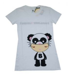 Harajuku Lovers By Gwen Stefani " Panda " Basic Short Sleeve T Shirt    White , M: Clothing