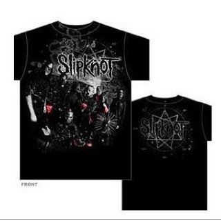 Slipknot 'Grey Splatter' 2 sided Black T Shirt (Small) [Apparel]: Music Fan T Shirts: Clothing