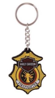 Harley Davidson Firefighter Keychain Key Ring. KY126583: Clothing