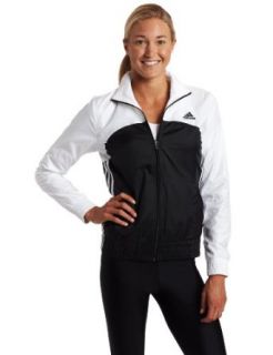 adidas Women's Varsity Wind Jacket, Black/White, X Large Clothing
