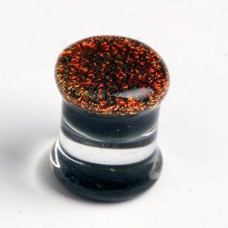 Dichro Solid Pyrex Plug in Red, in 8g (Gauge), Sold Individually: BodyPUNKS: Jewelry