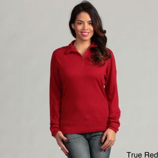 Minus33 Merino Wool Clothing Minus33 Womens Liberty Merino Wool Lightweight 1/4 zip Base Layer Top Red Size XS (2 : 3)