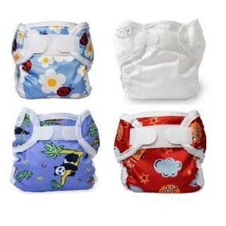 Bummis Super Whisper Wrap Cloth Diaper Cover, Medium, 6 Pack Gender Neutral Colors with Reusable Dainty Baby Bag Bundle : Baby