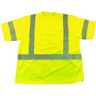 Jackson Safety 20672 ANSI Class 3 Polyester High Visibility Short Sleeve T Shirt with Silver Reflective, 3X Large, Lime: Safety Vests: Industrial & Scientific