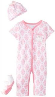 Vitamins Baby Baby Girls Newborn Little Princess 3 Pack Coverall Set: Clothing