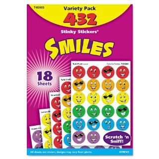 TREND Stinky Stickers Variety Pack, Smiles, 432 Pack (T83903): Office Products