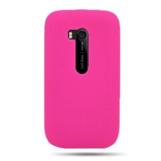 CoverON Soft Silicone HOT PINK Skin Cover Case for NOKIA 822 LUMIA / ATLAS VERIZON [WCB421] Cell Phones & Accessories