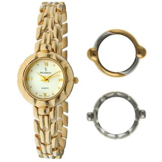 Peugeot Women's Goldtone Interchangeable Bezel Watch Peugeot Women's Peugeot Watches