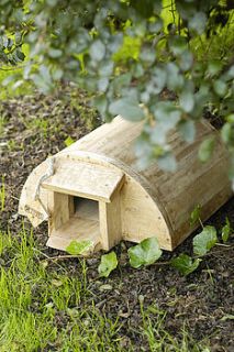 wooden hedgehog house by mr mcgregors