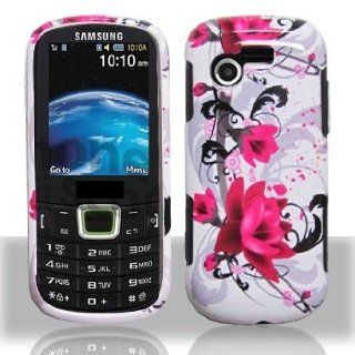Samsung S425G SGH S425G Magenta Flower Faceplate Hard Shell Phone Case Cover Cell Phone Accessory: Cell Phones & Accessories