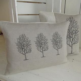 ' triple tree ' natural linen cushion by rustic country crafts