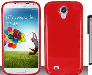 Samsung Galaxy S4 IV i9500 Tpu Soft Skin Cover Case with ApexGears Stylus Pen (Red): Cell Phones & Accessories