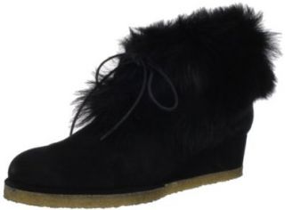 Rue du Jour Women's Liberty Fur Cuff Bootie,Suede Nero,36 EU/6 M US: Shoes