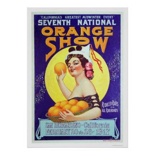 7th National Orange Show 1917 Poster