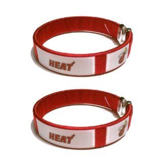 Miami Heat Team Logo Basketball Bracelet Wristband (2 Pack): Everything Else