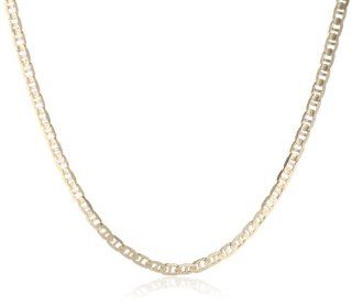 Men's 14k Yellow Gold 2.3mm Mariner Chain Necklace, 24": Jewelry