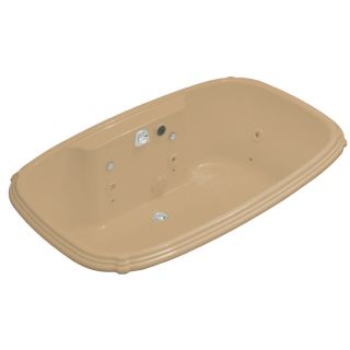 KOHLER Portrait 2 Person Mexican Sand Acrylic Oval Whirlpool Tub (Common: 54 in x 60 in; Actual: 22 in x 42 in x 67 in)