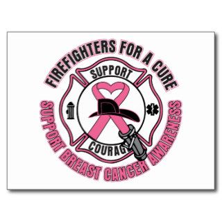 Firefighters For A Cure Breast Cancer Postcards