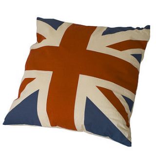 vintage style union jack cushion by the contemporary home