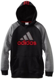 Adidas Boys 8 20 Youth Home Run Hoodie, Black/University Red, Medium: Clothing