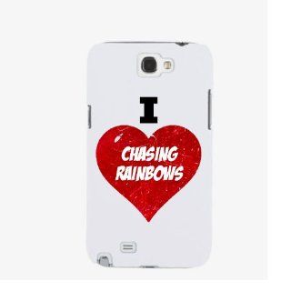 SudysAccessories I Love Heart Chasing Rainbows Samsung Galaxy Note 2 Case Note II Case N7100   SoftShell Full Plastic Snap On Graphic Case: Cell Phones & Accessories