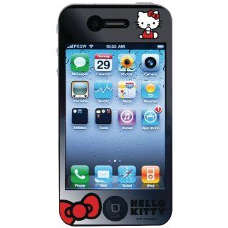 HELLO KITTY KT448 iPhone 4 Clear/Mirror Screen Protector   2 Pack   Retail Packaging: Cell Phones & Accessories