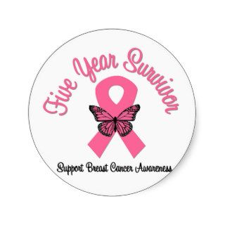 Breast Cancer 5 Year Survivor Sticker